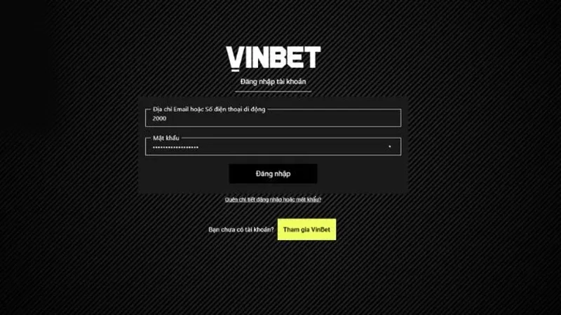 dang nhap vinbet 2 Lưu ý trong quá trình đăng nhập trải nghiệm tại Sunwin